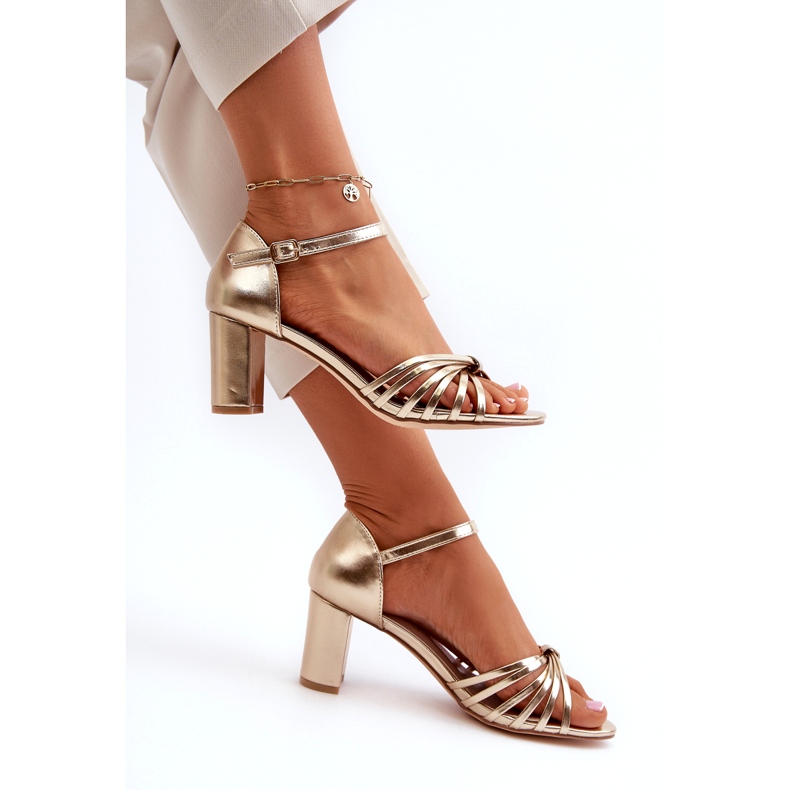 Evento Női arany Pyrrette magassarkú szandál aranysárga 1