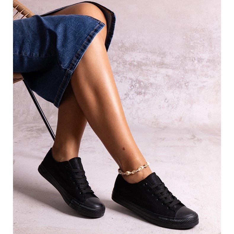 Fekete fényes Rashidah tornacipő 1 Fekete fényes Rashidah tornacipő 1