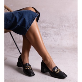 Fekete szögletes orrú pumpák az Alhenától 1