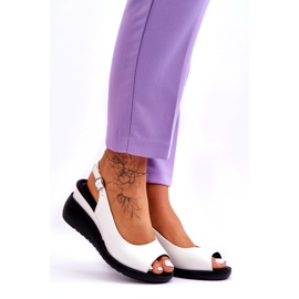 Női szandál ék a sergio leone sk853 fehér 3