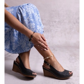 Fekete Sakna ékszandál 1