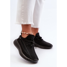 Fekete Nelmarie női szövet felbújós sportcipő 2