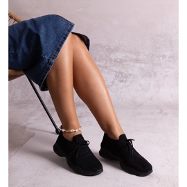 Madi fekete szövet tornacipő 1