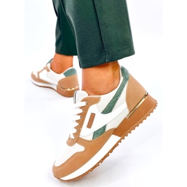 Női sportcipő, fehér és bézs színben 3