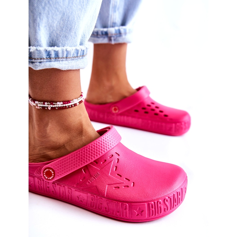 Női könnyű papucs Kroks Big Star II275007 Fukszia rózsaszín 3 Női könnyű papucs Kroks Big Star II275007 Fukszia rózsaszín 3