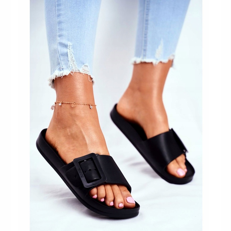 Női papucs Big Star csatdal Fekete FF274A389 3