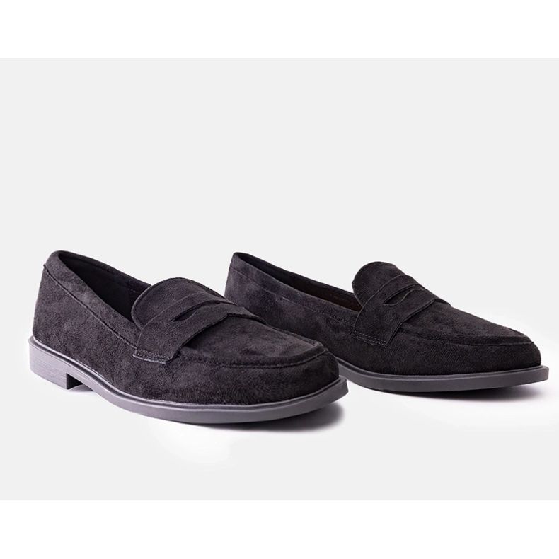 Fekete Miralona bársony mokaszinok 1