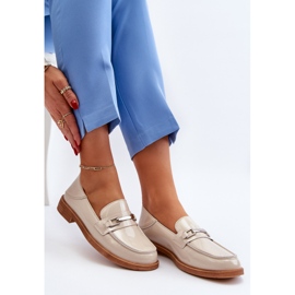 Vinceza Női patent bézs Nurea mokaszin 1