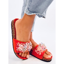 Parafa papucs Maliv Orange kövekkel narancs 2