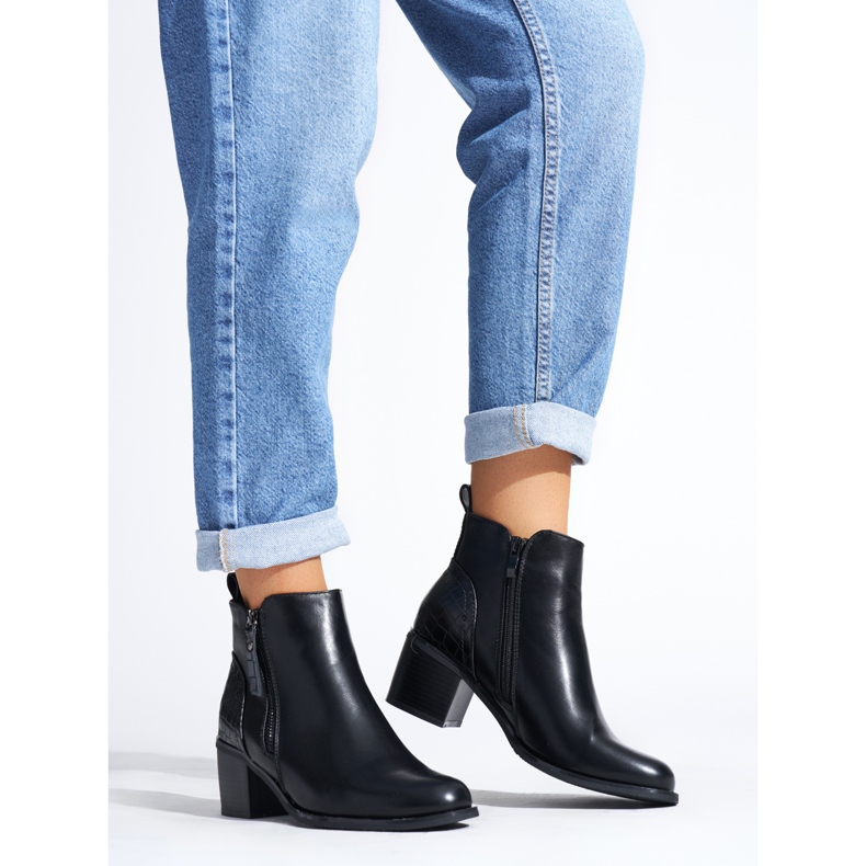 Fekete elegáns bokacsizma 1