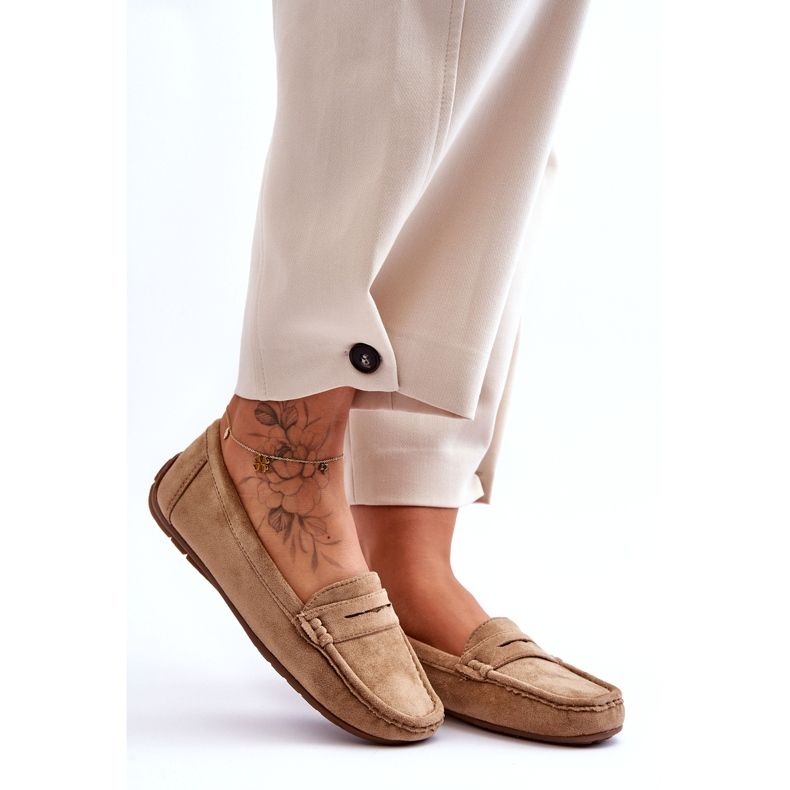 Női velúr cipők Barna Lenvie 1