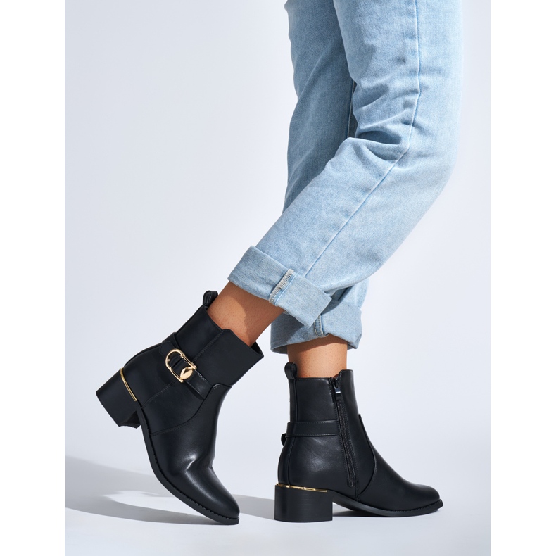 Fekete elegáns bokacsizma 1