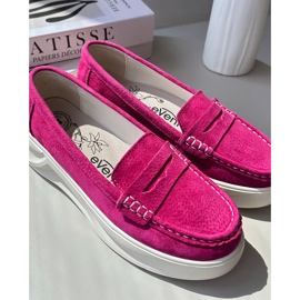 Velúr női mokaszinok Fuchsia Filidia rózsaszín 1
