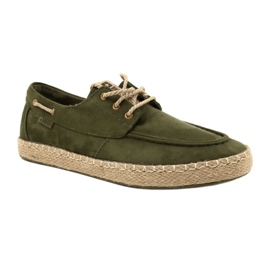 Férfi fűzős espadrillák Big Star NN174055 Khaki zöld 1 Férfi fűzős espadrillák Big Star NN174055 Khaki zöld 1