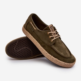 Férfi fűzős espadrillák Big Star NN174055 Khaki zöld 1