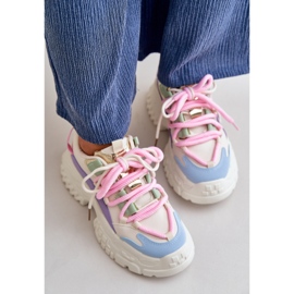 Női tornacipő vaskos talpon, többszínű Nevela bézs 2