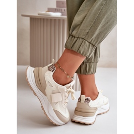 Női Platform tornacipő Bézs Nevelaine 2