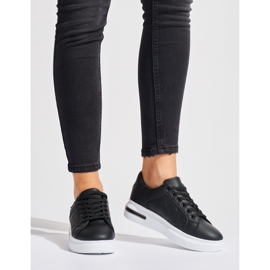 Fekete platformos sportcipő 1