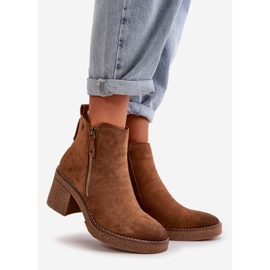 Szigetelt női bokacsizma öko-velarból, barna Velarilla 1