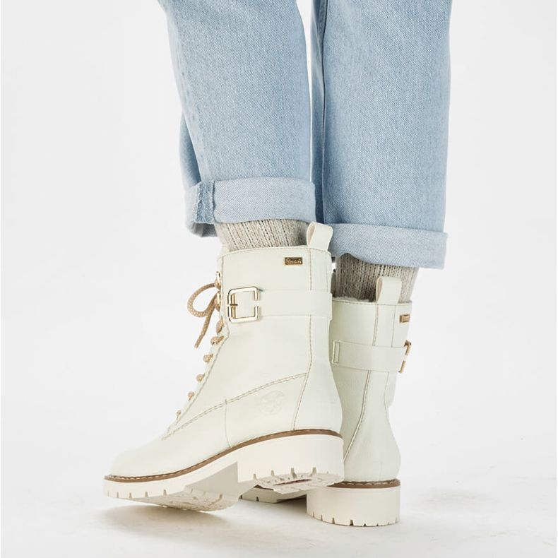 Vízálló női fehér munkacsizma Rieker Y9126-80 1