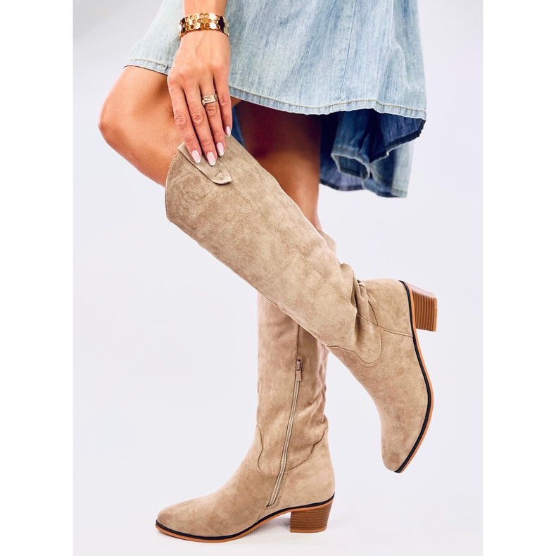 Torez Khaki velúr cowboy csizma barna 1 Torez Khaki velúr cowboy csizma barna 1