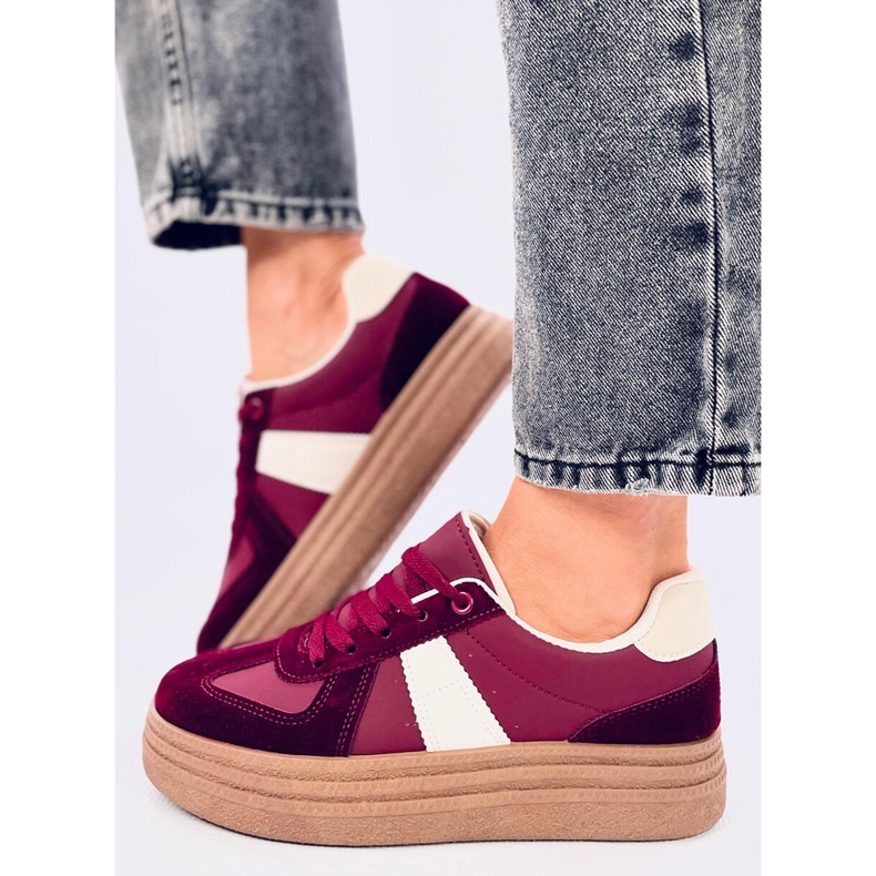 Belmont Wine magas talpú tornacipő piros 2