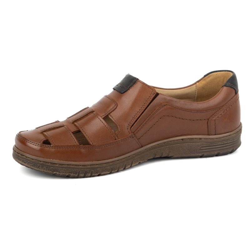 Kampol Férfi alkalmi bőrcipő 86KAM, barna színű 1