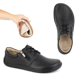 Olivier Női mezítlábas minimalista bőrcipő 1244 fekete 1