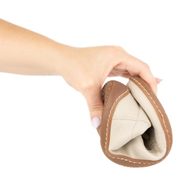 Olivier Női minimalista mezítlábas bőrcipő 1243-as modell, bézs 2