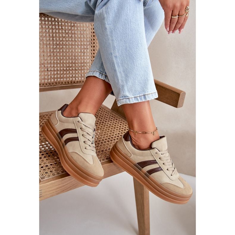 Női Platform tornacipő Barna Nesonice 1