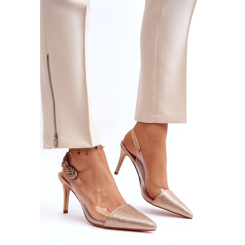 S. BARSKI Magassarkú MR1966-11 Champagne díszítéssel aranysárga 4