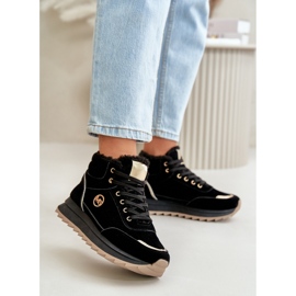 Hőszigetelt női sportcipők fekete Ariatte platformon 2