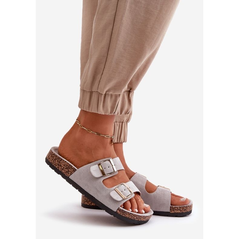 Női Cortina szürke bebújós szandál 2