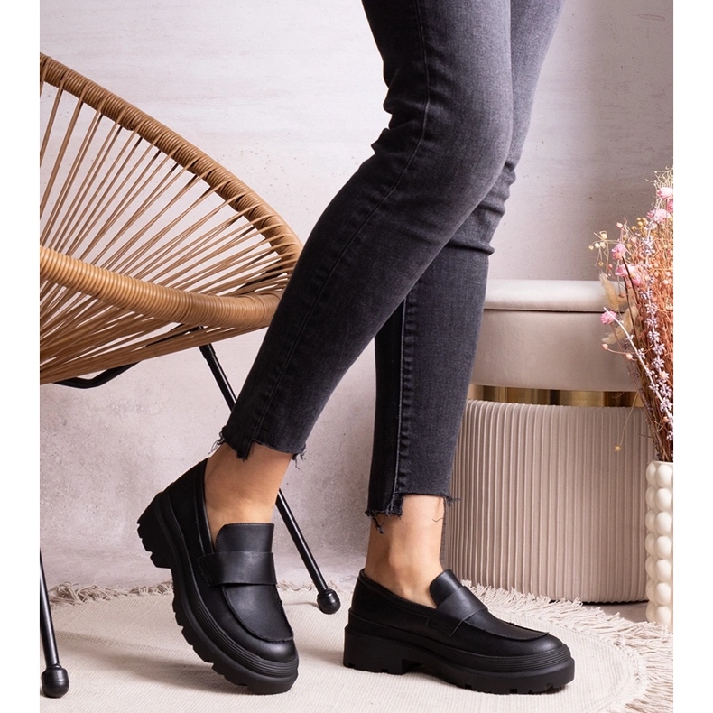 Fekete cipő Seraphin öko bőrből 1