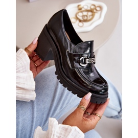 Zazoo 20175 női lakkbőr cipő magas sarkon, természetes bőr, fekete 2