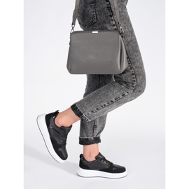 Fekete női tornacipő vastag talppal 1