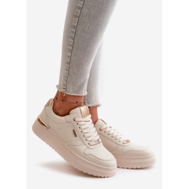 Női sportcipők a Big Star platformon OO274757 HI-POLY rendszer fehér 1