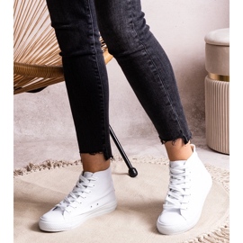 Raffie fehér, magas szárú tornacipő 1