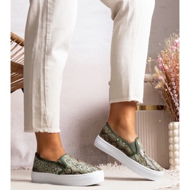 Zöld Slip On Irving Cipők 1