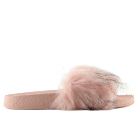 Rózsaszín papucs szőrmével zy383-007-1 rózsaszín 1 Rózsaszín papucs szőrmével zy383-007-1 rózsaszín 1