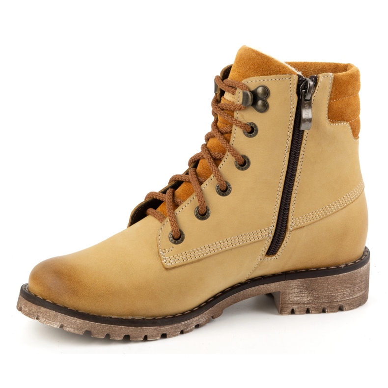 Olivier Női bőrcsizma, hőszigetelt téli csizma, 365BB, homok bézs 1