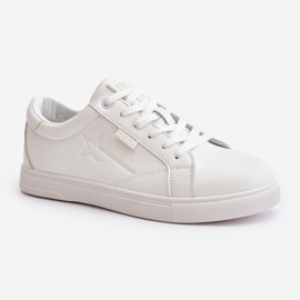 Eco bőrből készült férfi cipők Big Star OO174020 Hi-Poly System fehér 1