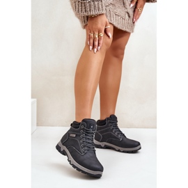 News Férfi szigetelt túracipő Eco bőrből, sötétkék Neramia 2