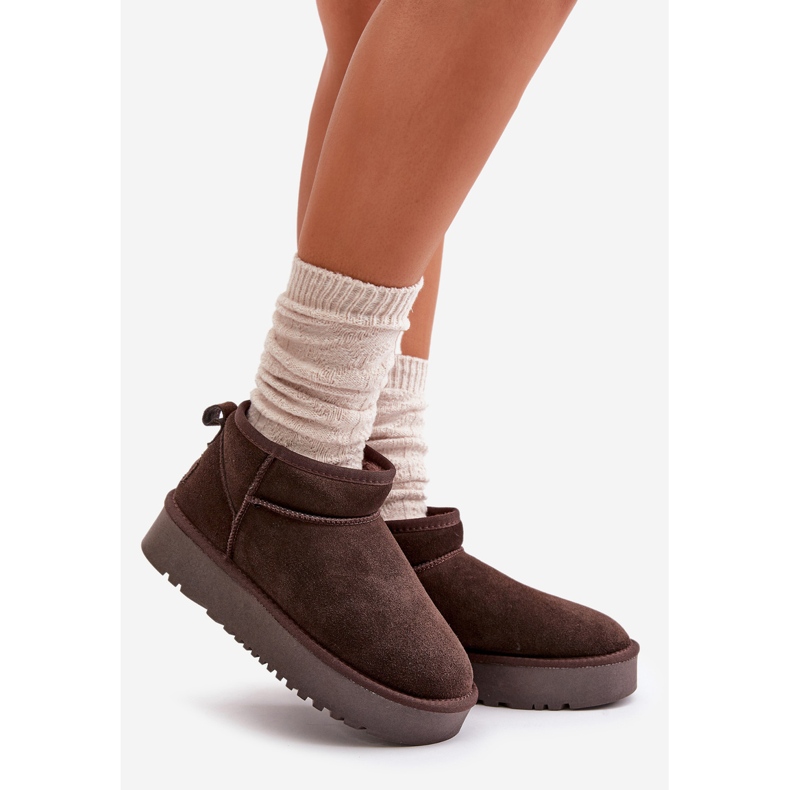 Női Velúr Platform hócsizma Barna Nereviana 1