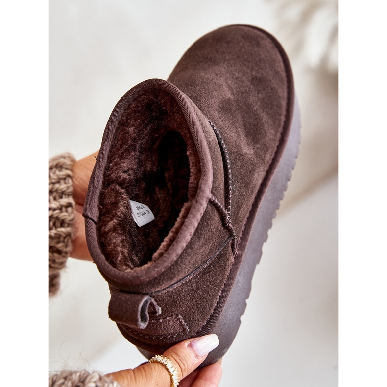 Női Velúr Platform hócsizma Barna Nereviana 2