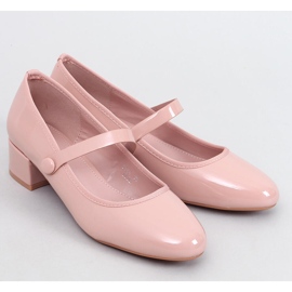 Weinis Nude patentos, magas sarkú balettcipők bézs 1