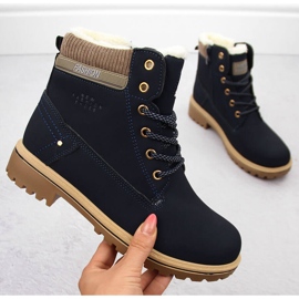 Női sötétkék csizma Potocki 97301 1