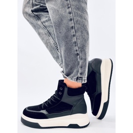 Riess Fekete magas szárú tornacipő 2