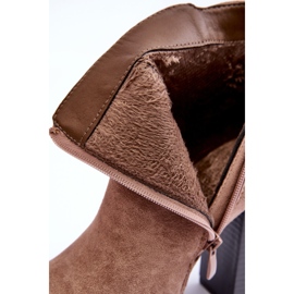 Liani Suede magassarkú csizma bézs 1