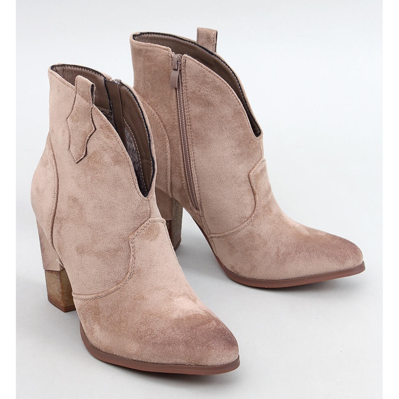 Sonett Khaki magas sarkú cowboy csizma bézs 1